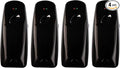 Automatic Air Freshener Spray Dispenser (4-Pack) Wall Mounted or Free Standing, Commercial and Home Use, Multiple Time Scent/Mist Release Settings for Room/Bathroom Sprayer (Black)