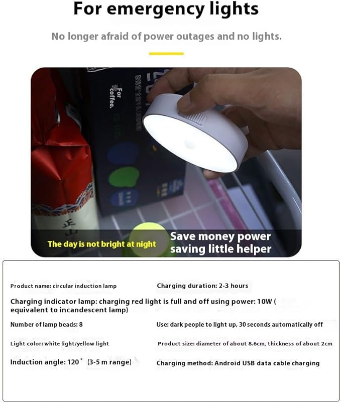 LED Motion Sensor Night Light, Wall Sconce for Living Room, Bedroom, Bathroom, Kitchen, Dining Room, Hallway
