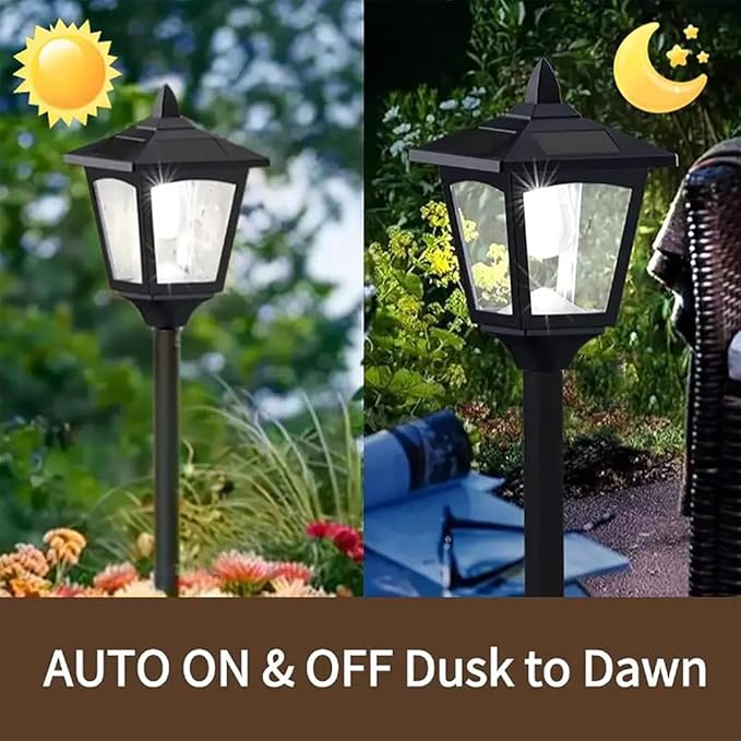 Solar Lamp Post Lights Outdoor 1-Pack, 40'' Waterproof Solar Post Lights with Dusk to Dawn Sensor, Vintage Solar LED Pole Lights for Garden Yard Pathway Driveway Patio
