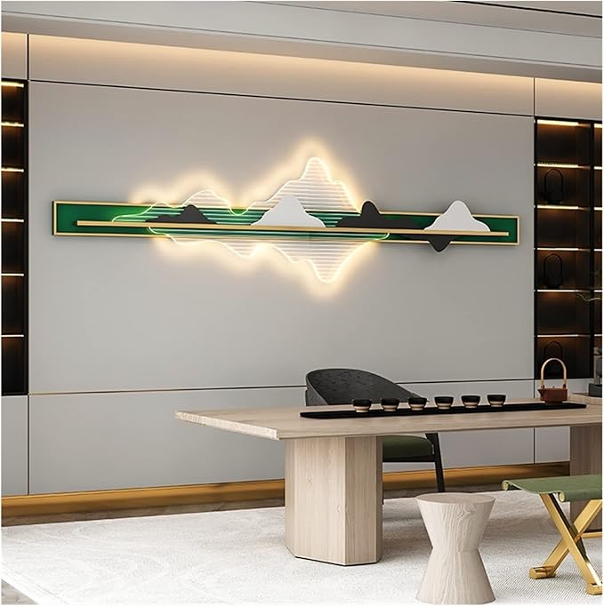 Chinese Style Wall Lamp, Modern Simple Zen Sunrise Atmosphere, Sofa Background Decoration, Painting Ligh, Chaner