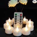 Jialine Flameless Led Tea Lights Candle with Remote Control,Long Lasting Battery Operated Led Tealight Candles with 2/4/6/8 H Timer for Seasonal &Festival Celebration (Warm White 12 Pack)