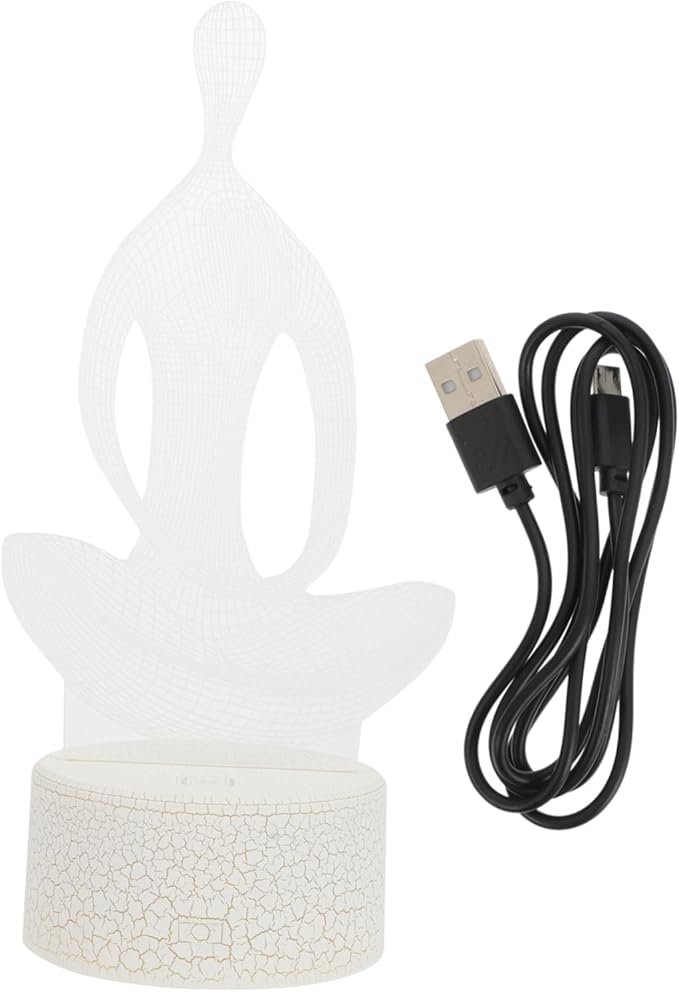 DOITOOL 1set Creative Led Night Control Colorful USB Night Lamp for Yoga Meditation Bedroom Decor and Unique