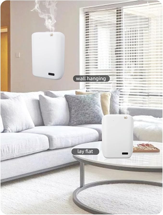 Zunate Smart Scent Air Machine 150ML, APP Controlled Silent Wall Mount Diffuser for 2152.78 Sq.Ft, Ideal for Hotels, Offices & Commercial Spaces (White)