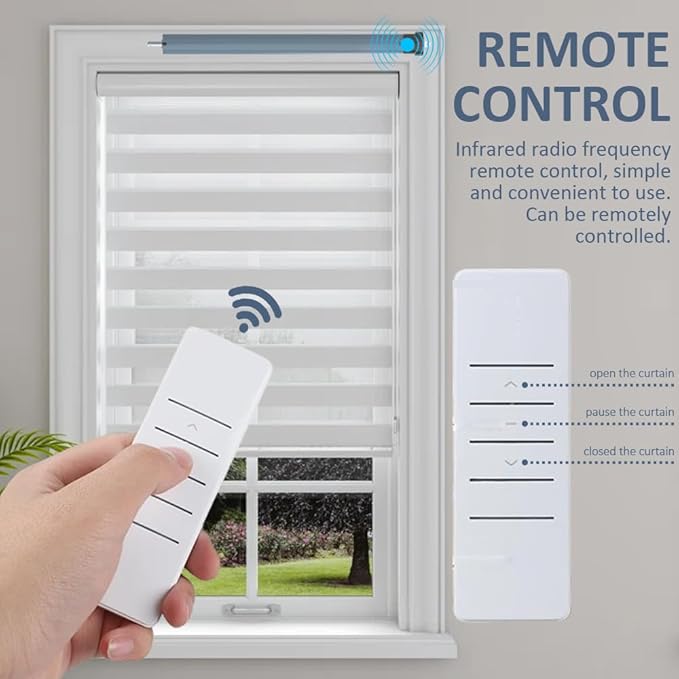 Tuya WiFi Smart Roller Shade Motor 45mm, Electric Blinds Motor No Hub Needed, Compatible with Alexa Google Home, App Control, Heavy Duty Retrofit Kit. (50 N.m for Φ74mm（3"） Round Tube)