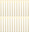 GenSwin 26 Pcs Flameless Taper Candles with 3D Wick, LED Taper Candles Battery Operated, Flameless Battery Candlesticks for Home Party Wedding Christmas Decor(Ivory, 0.78”x10.8”)