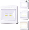 STAR-SPANGLED 3 Pack 3.7” Dimmable Push Tap Lights, Stick on LED Touch Lights AA Battery Operated, 3 Color Modes Sticky Button Lamps for Classroom, Kitchen, Under Cabinet, Closet