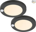 ZAGO LED 6" 120 Volts Closet Light Wired, PIR Motion Sensor Ceiling Disc Light for Closet, Laundry, Garage, Pantry, Wet Location, ETL, Black