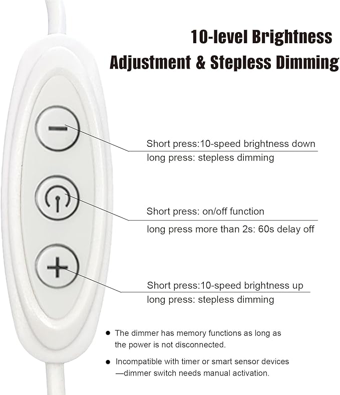 LED Strip Lights, 6ft Warm White COB Light Strip, USB Powered Dimmable 2700K, CRI92+, Flexible Cuttable for TV Backlight, Cabinet, Bedroom