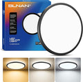 BLNAN 15.4 Inch LED Flush Mount Ceiling Light, 3000K-5000K 3 Color Selectable Ceiling Lights, 36W 3600LM Closet Light Fixture, Ceiling Lamp for Bedroom, Dining Room, Kitchen, Black