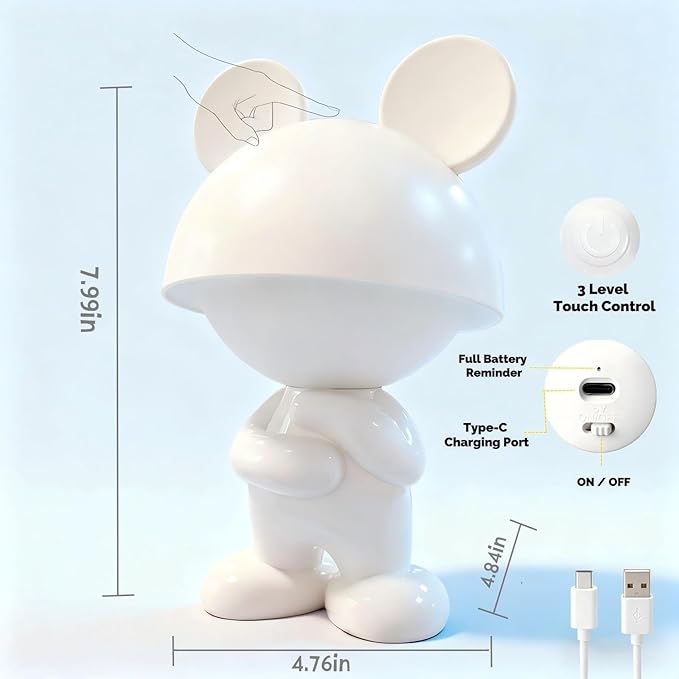 Night Lights for Kids,Rechargeable TableLight,Touch Bedside Lamps,Cordless Dimmable Warm White Light,Baby Nursery,Breastfeeding,Sleep Aid,Cute Easter Gifts for Newborns Toddlers Boys Girls