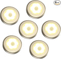 AMIR 3.15” Motion Sensor Light, 6 Pack Cordless Battery-Powered LED Night Light, Stick-Anywhere Closet Lights Stair Lights, Safe Lights for Hallway, Bathroom, Bedroom, Kitchen (Golden - Warm White)