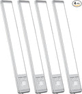 4 Pack Under Cabinet Lighting, Motion Sensor Light, 12-Inch Rechargeable LED, Battery Powered White