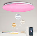 Dimmable Round LED Ceiling Light Flush Mount 13 Inch 40W Built-in Bluetooth Speaker Modern Lighting Fixtures RGB Ambient Ceiling Lamp Suitable for Bedrooms Kitchen Kids' Rooms and More