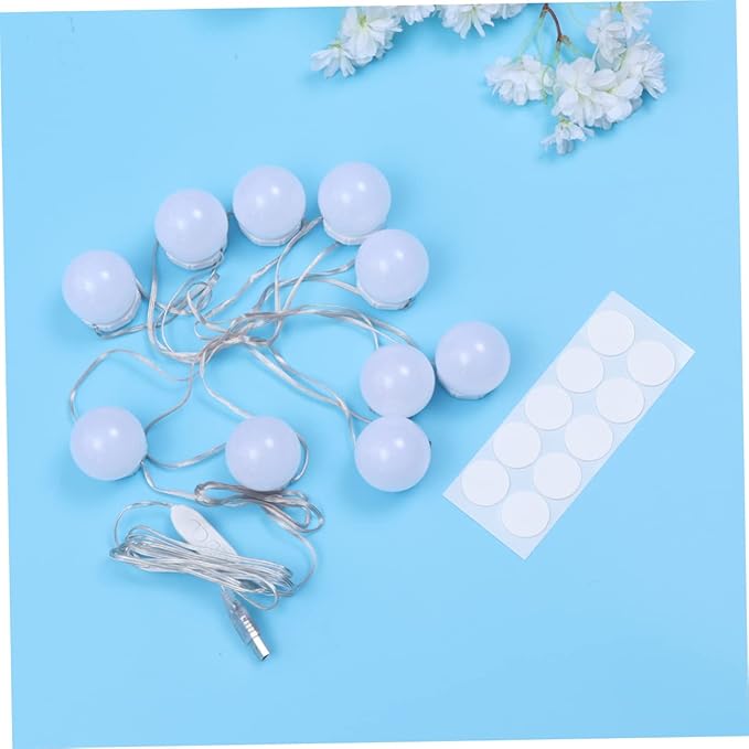 jojofuny Adjustable Led Vanity Light Bulbs Kit USB Power Cosmetic Mirror Light with Color Modes Easy Installation Eye Protection for Makeup and Grooming