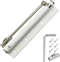 Automatic Door Self-Closing Hinge, Automatic Door Closer, Safety Spring Door Closer,Adjustable Catch Speed Closure,Top Latch Soft Close,Easy to Install,Stainless Steel with Force Arm,Screws and Wrench