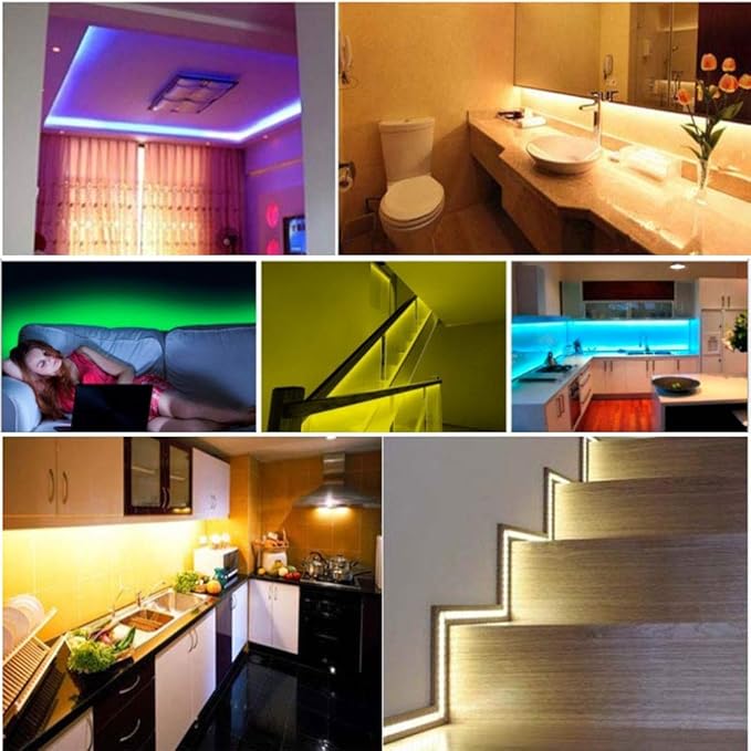 LED Light Strip Kit, AC 110-130V Flexible Waterproof Rope Lights, SMD 5050 60 LEDs/M for Indoor Outdoor Commercial Lighting, Accessories Included (Green, 328ft/100m)