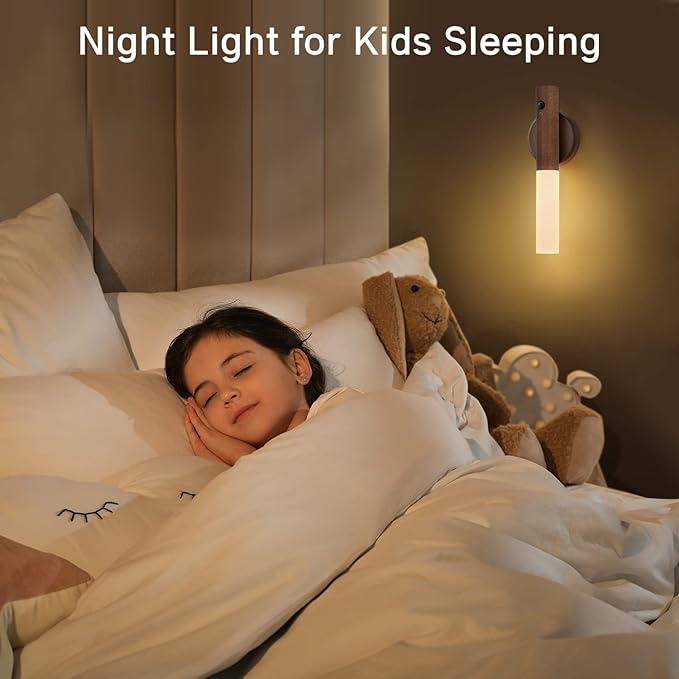 Montford Wall Sconces Set of Two Battery Operated, Motion Sensor Night Light Magnetic Wall Light Rechargeable, Peel and Stick Lights for Hallway