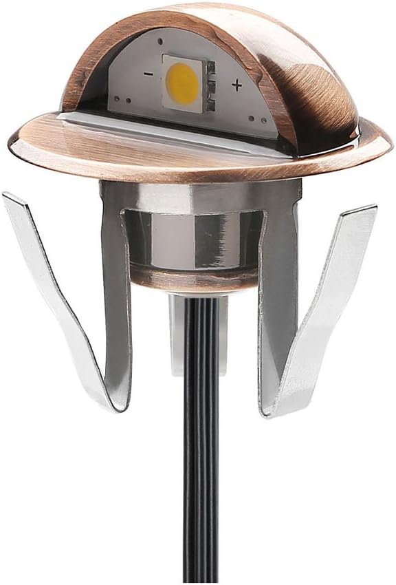 LED Stair Light Low Voltage Waterproof IP65 Outdoor 1-2/5" Recessed Wood LED Deck Lighting Yard Garden Patio Step Landscape Pathway Decor Lamp(1pcs,Cool White)