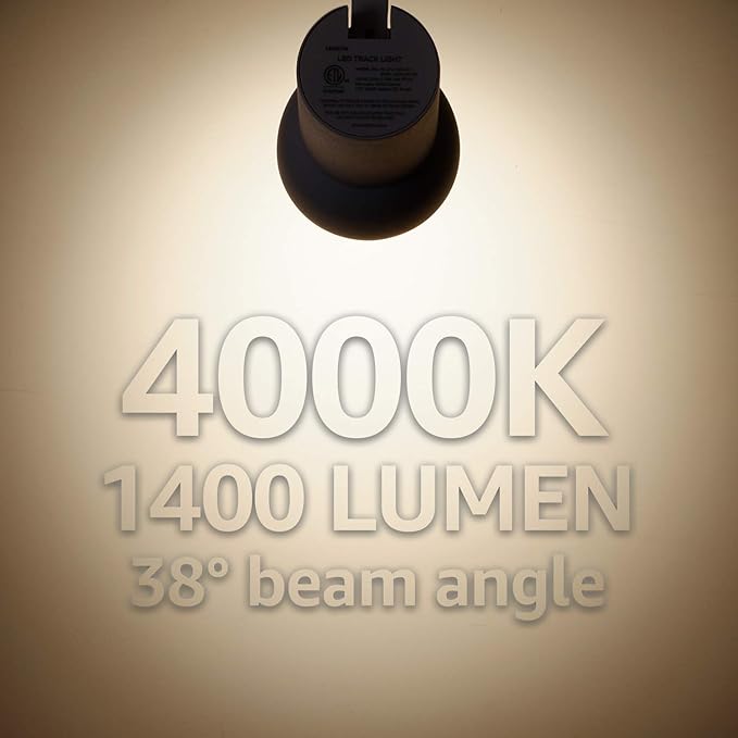 LEONLITE 18W Complete LED Track Lighting Kit, (3) H Type Spotlight & 8FT Track Rail & (1) Floating Canopy Connector & (1) I Connectors, CRI90+, 4000K Cool White, White