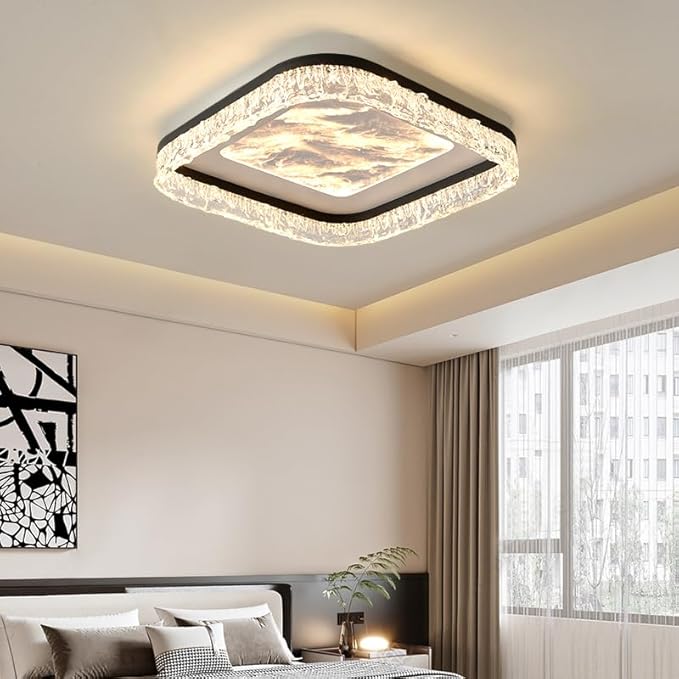 Pendant Lights, Nordic Decoration Home Bedroom Decor Smart led Lamps Ceiling Lights for Living Room Indoor Lighting lamparas(H Style,APP with RC Dimmable)