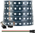 BTF-LIGHTING WS2814 IC RGBW RGB+Cool White(Similar WS2812B) DC24V 16.4FT 84LED/m 14pixel/m 4 Colors in 1 Dream Color Addressable LED Strip 14mm Width PCB IP67(No Adapter or Controller)