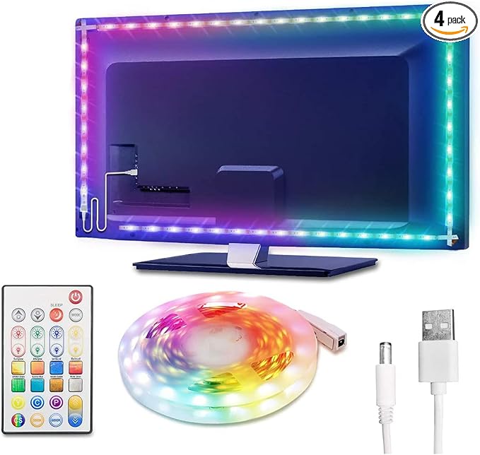 MY BEAUTY LIGHT LED Lights - 8.3ft Waterproof TV LED Backlight for 42-50in TV, 65536 DIY Colors Options RGBW LED Strip Lights, Smart Led Ambient Lighting for Bedroom & Gaming Room Decor
