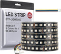 BTF-LIGHTING RGBCCT 5 Colors in 1 LED Tape Lights 5050SMD RGBWW RGB+Dimmable Color Temperature 2700K-6500K 16.4ft 96LED/m 480LED IP67 DC24V Black PCB for Home Decoration(No Adapter or Controller)