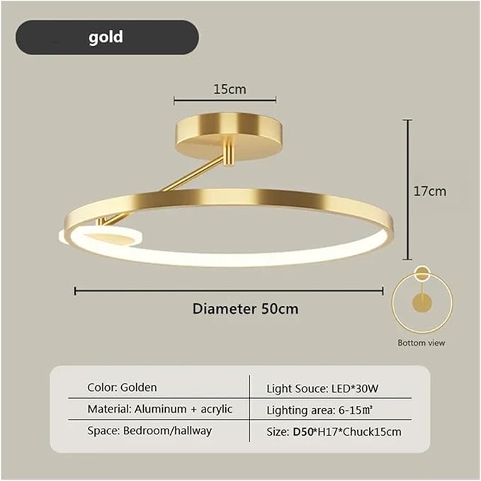 Design LED Ceiling Light Smart Remote Control Living Room Round Corridor Hallway Indoor Lighting Decoration,Luxury