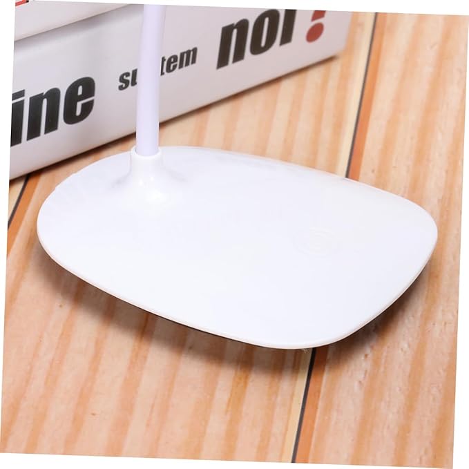 NUOBESTY Adjustable Led Desk Lamp with Touch Control Eye-Caring Folding Study Light for Reading and Working USB Rechargeable White Bedside Lamp with Flexible Neck