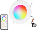 5/6 Inch Smart LED Recessed Light Compatible with Alexa 1Pack,13W1050LM,2700K-6000K,RGB LED Can Light,Retrofit Recessed Lighting,for Living Room,Bedroom,Kitchen
