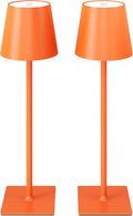 2 Pack Cordless Table Lamps, 3 Colors Stepless Dimming, 5000mAh Rechargeable Battery LED Desk Lamp for Bedroom/Couple Dinner/Desk/Cafe/Dining Room/Terrace