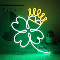 Clover Neon Sign for Wall Decor Dimmable Pink Neon LED Lights Signs for Bar Man Cave Neon Light Up Signs for Bedroom Pub Bar Accessories Decorations Aesthetic Birthday Neon Sign Gifts