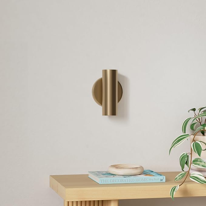 2-Light Wall Light, Brass Gold Wall Sconce, Indoor Up and Down Wall Lamp for Bedroom Bathroom Stair Entryway (1 Pack), WL4830-2W-BB