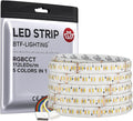 BTF-LIGHTING Highest Density RGBCCT 5 Colors in 1 LED 5050SMD RGB+ Tunable Color Temperature 2700K-6500K 16.4ft 112LEDs/m DC24V Multi-Colored IP65 12mm Width (No Adapter or Controller)