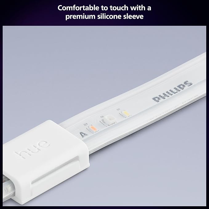 Philips Hue Indoor 16 Ft Smart LED Solo lightstrip Base Kit - Control with Hue App - Compatible with Alexa, Google Assistant and Apple HomeKit| (Pack of 4)