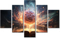 Brain in Book Pictures Canvas Wall Art for Living Room Abstract Human Brain Large Wall Art Contemporary Home Decor Print On Canvas Ready to Hang for Bedroom Office (60"Wx40"H)