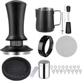 25 PCS Espresso Accessories - 51mm Coffee Tamper Set, with Tamper, WDT Tool,Stirrer, Frothing Pitcher, Latte Art Pen, Tamper Mat, Stencils for Machine, Dosing Funnel, Coffee Sifter Sprinkler Powder