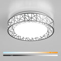 12 Inch Flush Mount Ceiling Light, Modern Brushed Nickel LED Ceiling Light Fixture, 20W 1400LM 2700-6500K Adjustable, Dimmable Ceiling Lights for Bedroom, Kitchen, Hallway, Bathroom, ETL