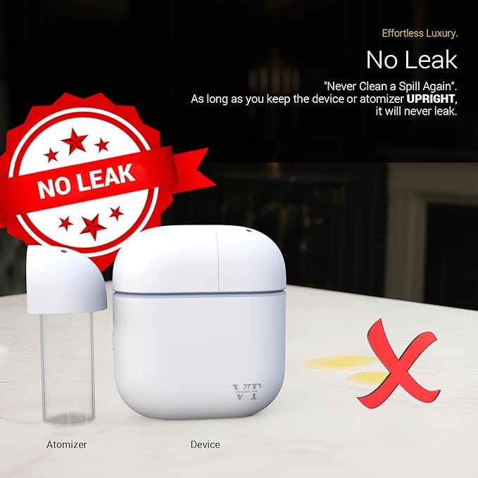 Waterless Essential Oil Diffuser Suit for 2000 Sq. Ft Includes 2 Premium Oils Room Home Hotel Office, Machine with Bluetooth App, Powerful Nanotechnology System Powered by Battery or Adapter