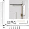 Automatic Door Closer Stainless Steel Soft Close Safety Spring Door Closer for Home Hotel with Screws, White
