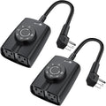 G-Homa Outdoor Dusk to Dawn Light Sensor Timer - 2Pack, Waterproof, 2 Grounded Outlets, 15A 1/2HP, CSA Listed
