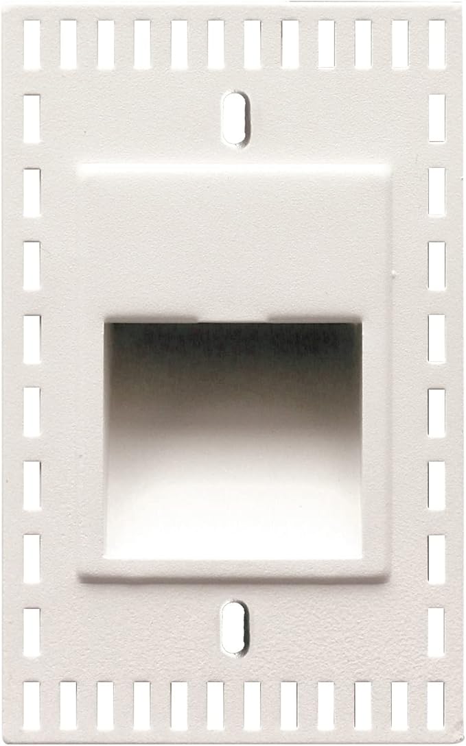 WAC Landscape Lighting, LEDme 120V LED Vertical Invisible Trim Step and Wall Light 2700K Warm Built-in LED in White