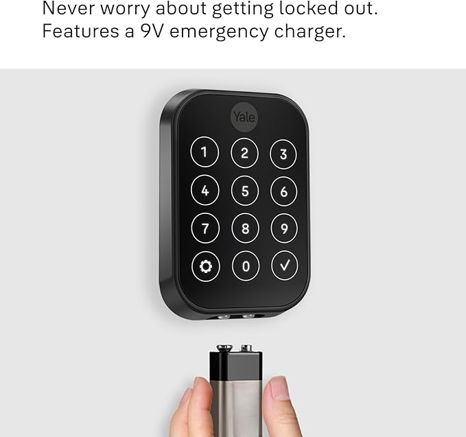 Yale Security Assure Lock 2 Plus Apple Home Keys (Tap to Open) Deadbolt, Satin Nickel Smart Keyless Entry Door Lock with Wi-Fi Connected Keypad for Code Entry and Remote Access, YRD450-N-WF1-619