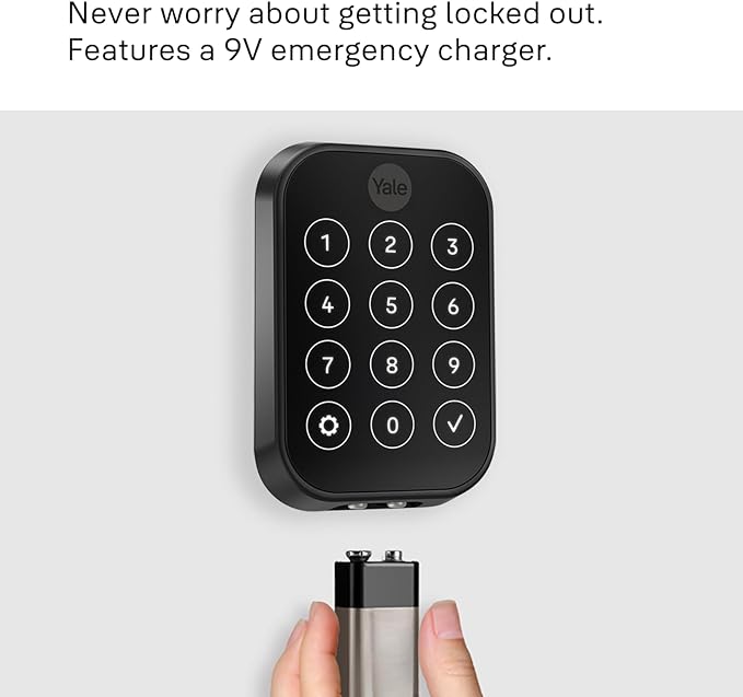 Yale Assure Lock 2 Plus Apple Home Keys, Nickel Keyless Entry Door Lock with Keypad for Code Entry Lock and Auto-Unlock (No Wi-Fi) Remote Access Requires Apple Home Hub via HomeKit, ‎YRD450-N-BLE-619