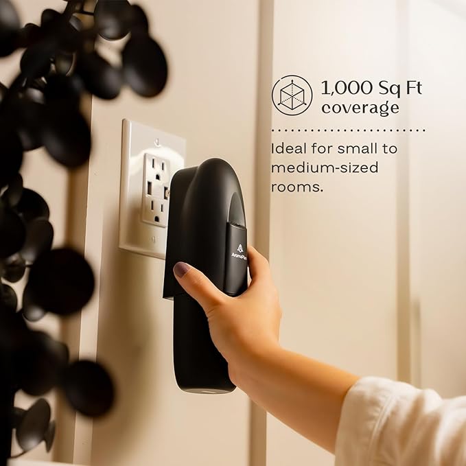 AromaPlan 5 Star Collection Plug in Waterless Diffuser (2 Devices +2 Scents Included)-Cold Air & Waterless Diffusers for Home & Office- Silent Wall Diffuser Plug in, Bluetooth App Control, 1000 sq.ft