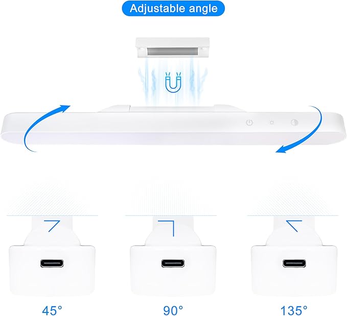 4W Dimmable Mirror Lights, Magnetic Rechargeable LED Light Bar, Wireless Stick on Closet Lights for Kitchen, Pantry, Wardrobe, Vanity Mirror，Gun Safe, Modern Battery Powered Night Light（1pcs）