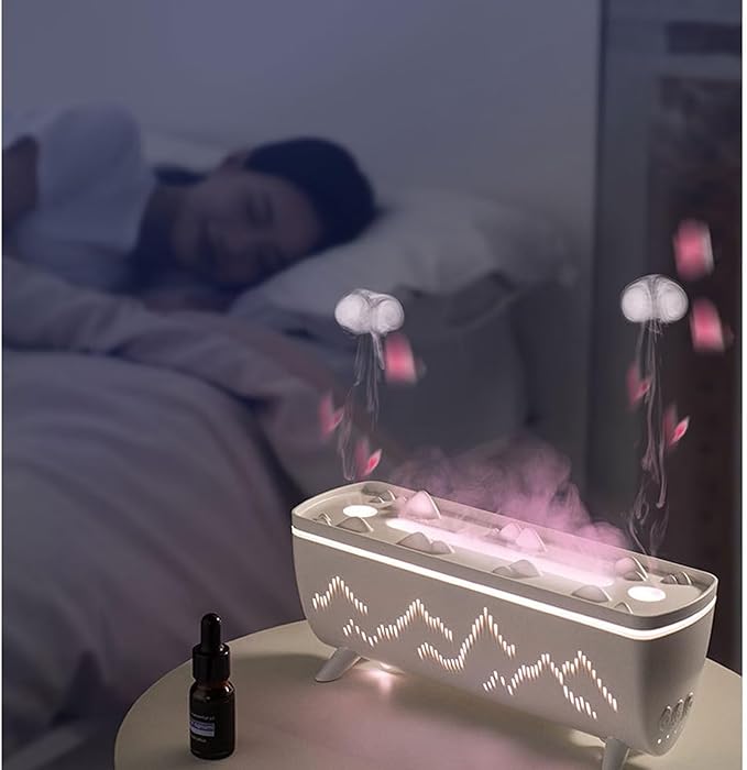 Flame Fire Diffuser Humidifier, 3 Colors Changing Oil Diffuser,Flame 2 Mist Modes, Ultra-Quiet Aroma Essential Oils Aromatherapy Diffusers for Bedroom, Office