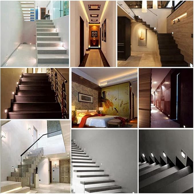 LED Step Lamp Stair Light AC85-265V Wall Light Corridor Aisle Lighting Indoor Wall Lighting WarmWhite White