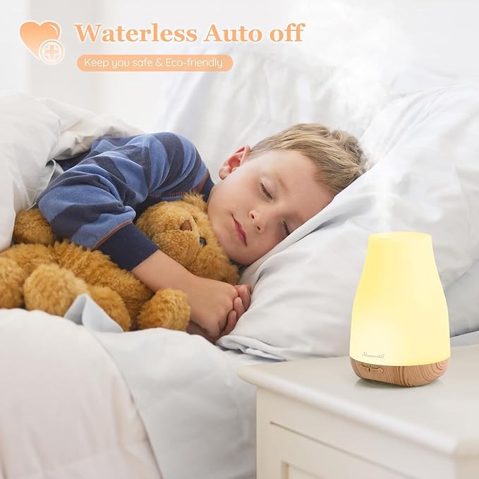 Aromatherapy Essential Oil Diffuser for Room: Air Humidifier Aroma Scent Cool Mist Diffusers Colorful Light Cute Mini Small Waterless Auto Off Ultrasonic for Home Bedroom