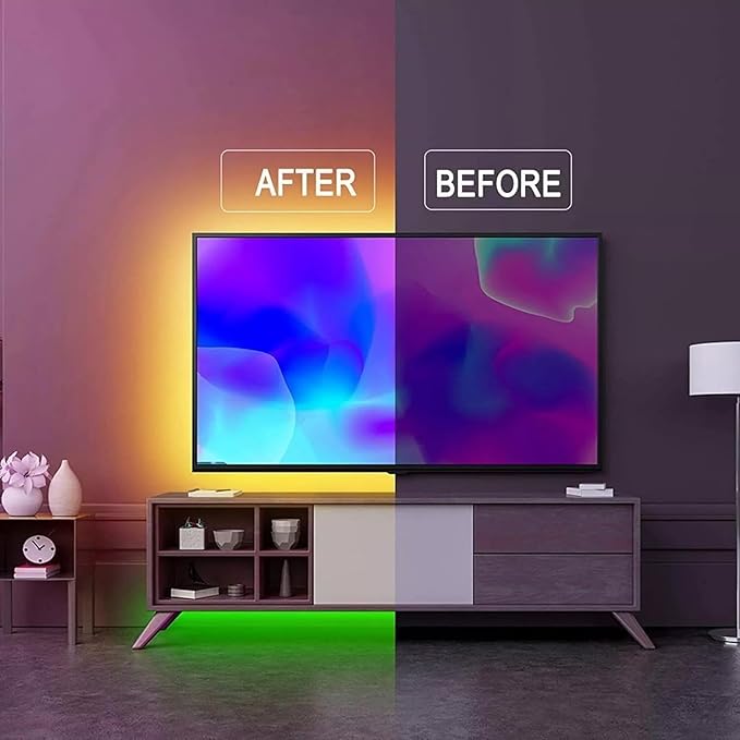 Led Lights for Bedroom, Smart Led Strip Lights with App Control Remote Control, RGB LED Light Strips,Music Sync Color Changing Room Decoration Party, Christmas decoration(1 Rolls of 32.8ft)
